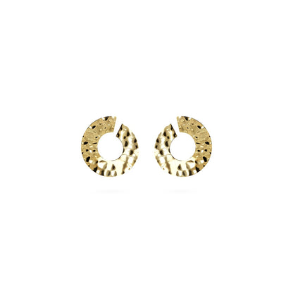 ETRUSCA JEWELS JEWELRY Mod. WSET00767.YG elegant gold earrings with a textured design