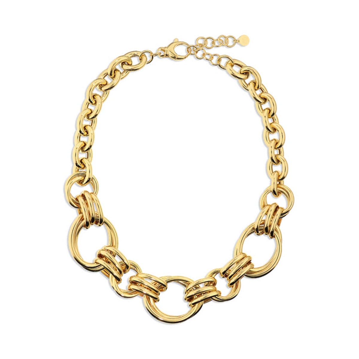 ETRUSCA JEWELS JEWELRY Mod. WSET00892.YG gold chain necklace with large linked rings