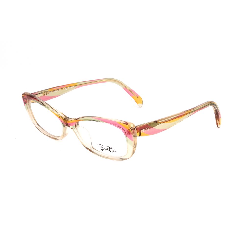 Emilio Pucci Multicolor Plastic Frames for women, featuring multicolored print and dimensions 51/16/135 mm, model EP2687651.