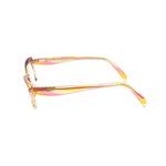 Side view of Emilio Pucci Multicolor Plastic Frames showing pink and yellow temple design, suitable for women. Measures: 51/16/135mm.