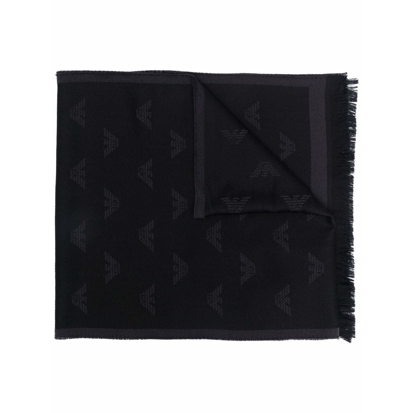 Emporio Armani Allover logo wool scarf