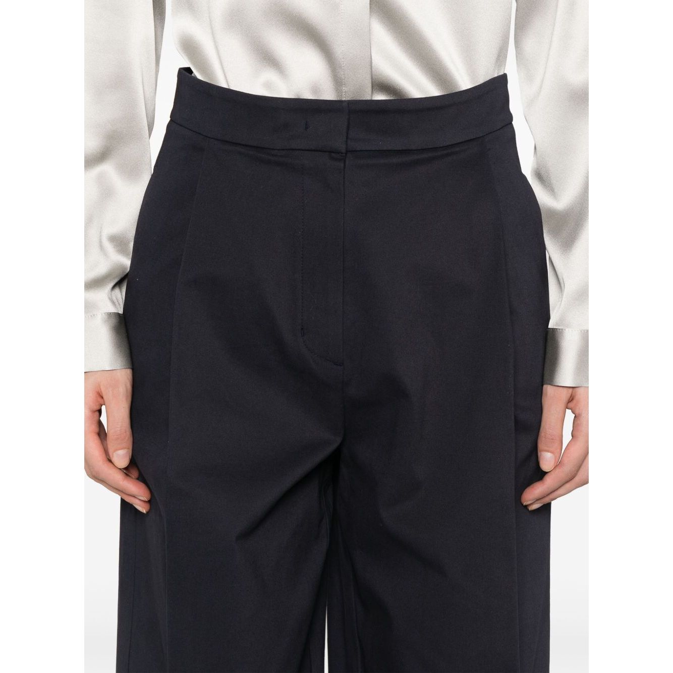 Emporio Armani Cotton Wide Leg Trousers