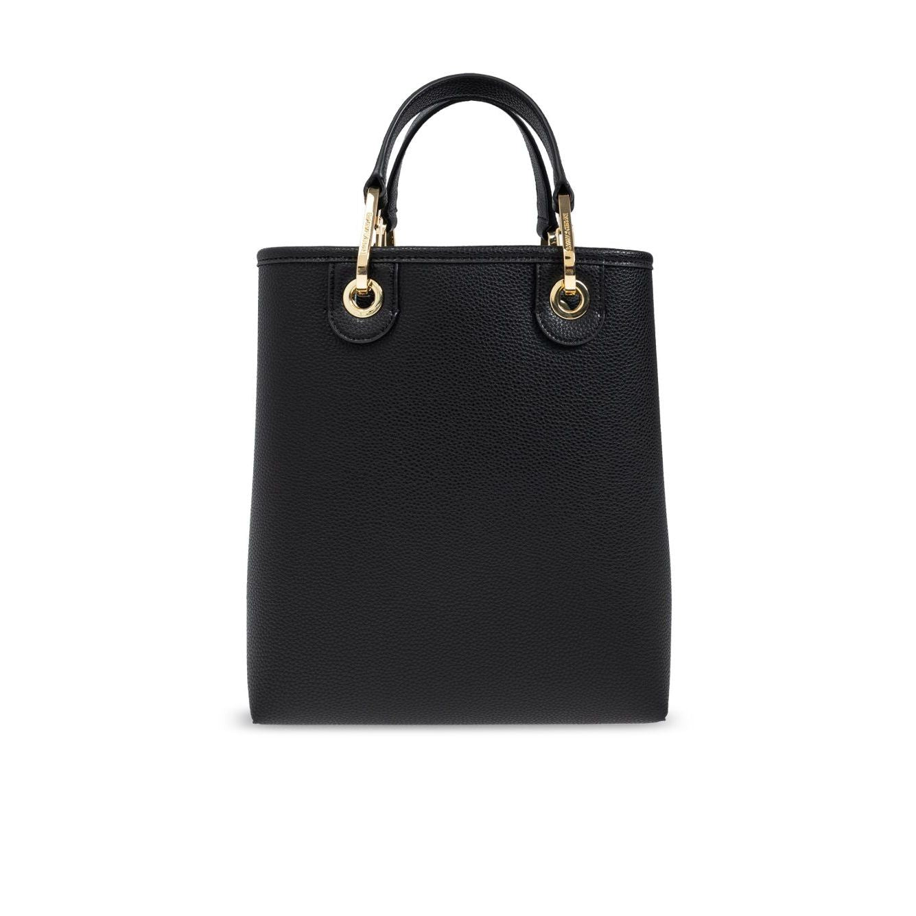 Front view with bag zipped and handles upright.