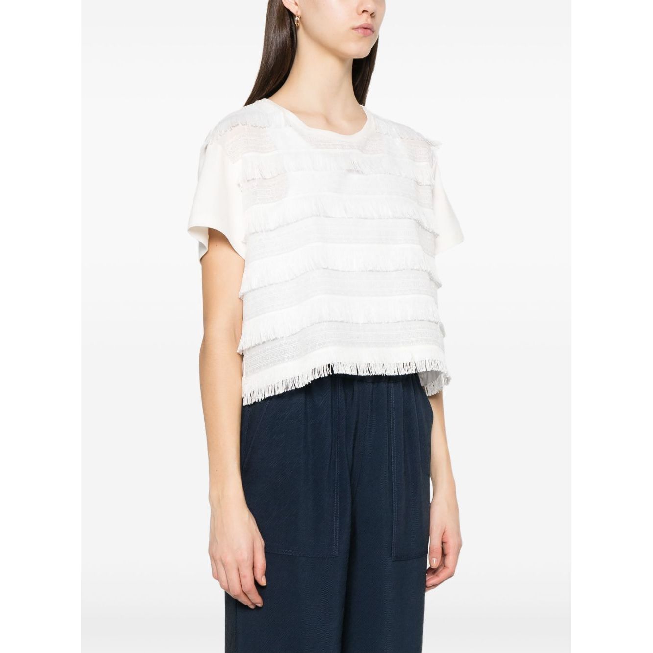 Emporio Armani T-shirt with fringes