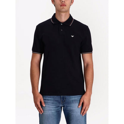 Emporio Armani T-shirts and Polos Blue Topwear
