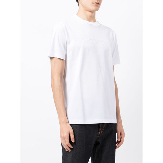 Emporio Armani T-shirts and Polos White cotton crew neck t-shirt with short sleeves