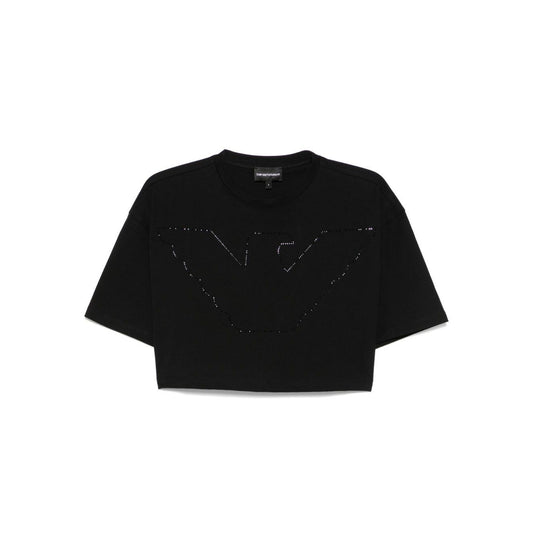 Emporio Armani crewneck crop top Topwear