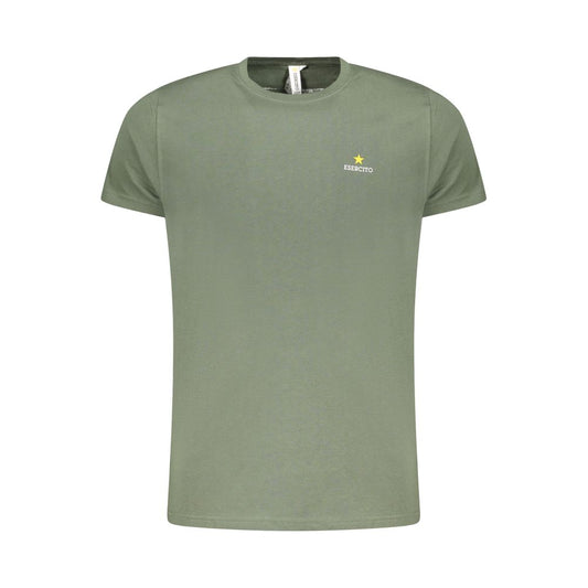 Esercito 1659 Green Cotton T-Shirt, short sleeve, crew neck with aviation logo print.