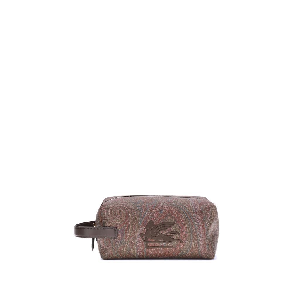 Front view with bag zipped and handles upright.