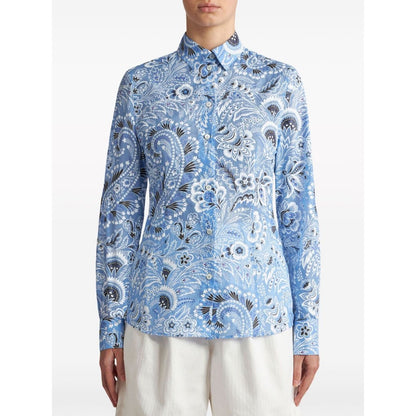Etro Shirts Clear Blue Shirts