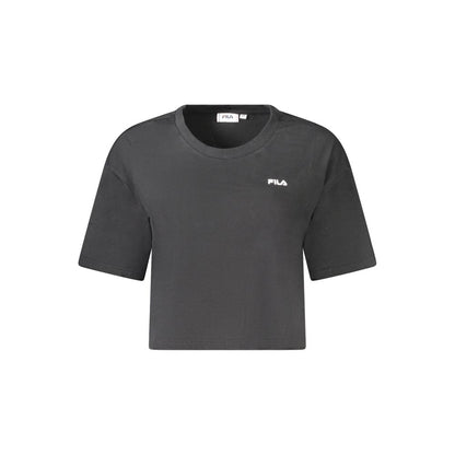 Fila Black Cotton Women's T-Shirt