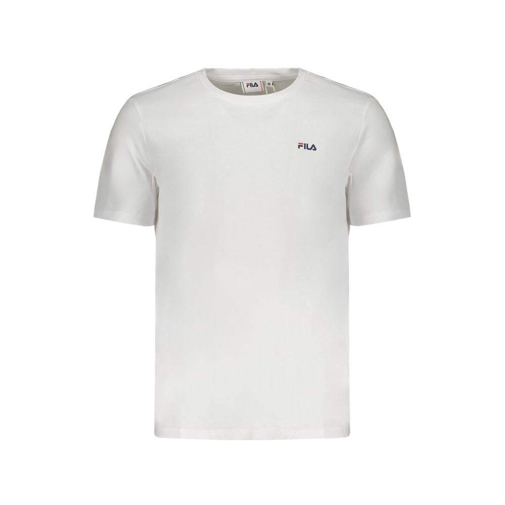 Fila White Cotton T-Shirt, short sleeve, crew neck, organic cotton, with logo, bi-pack in white/black.