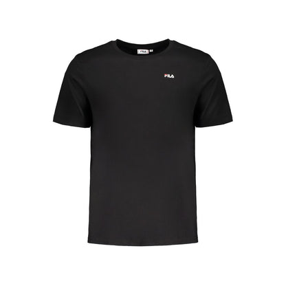 Fila White Cotton T-Shirt short sleeve with logo, crew neck, black organic cotton bi-pack.