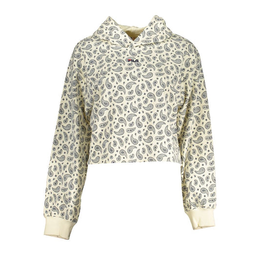 Fila White Cotton Women Sweater Hoodie