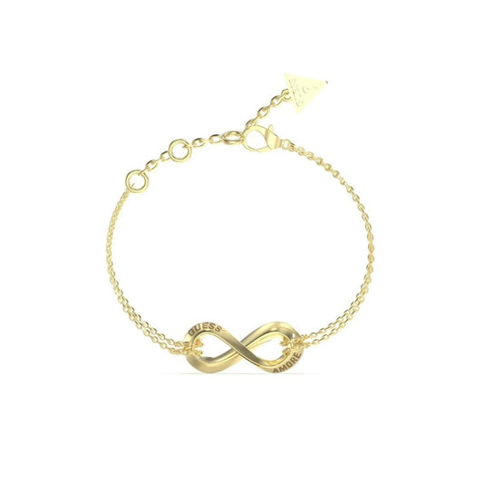 Gold bracelet with infinity symbol, GUESS JEWELS JEWELRY Mod. JUBB05050JWYGS design, elegant and stylish accessory.