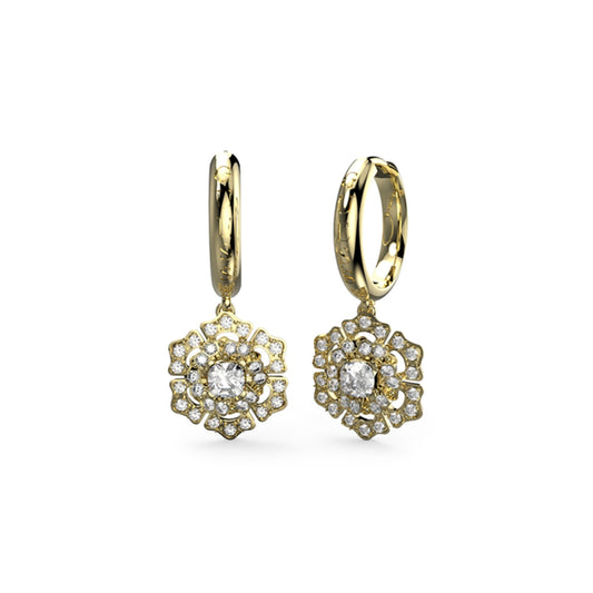 Alt Tag: GUESS JEWELS JEWELRY Mod. JUBE04559JWYGT-U gold earrings with crystal detailing