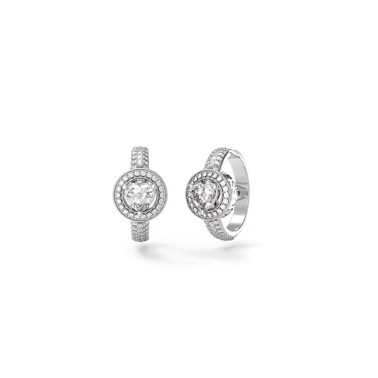 Elegant silver rings from GUESS JEWELS JEWELRY Mod. JUBE04670JWRHT-U with intricate design details and sparkling stones.