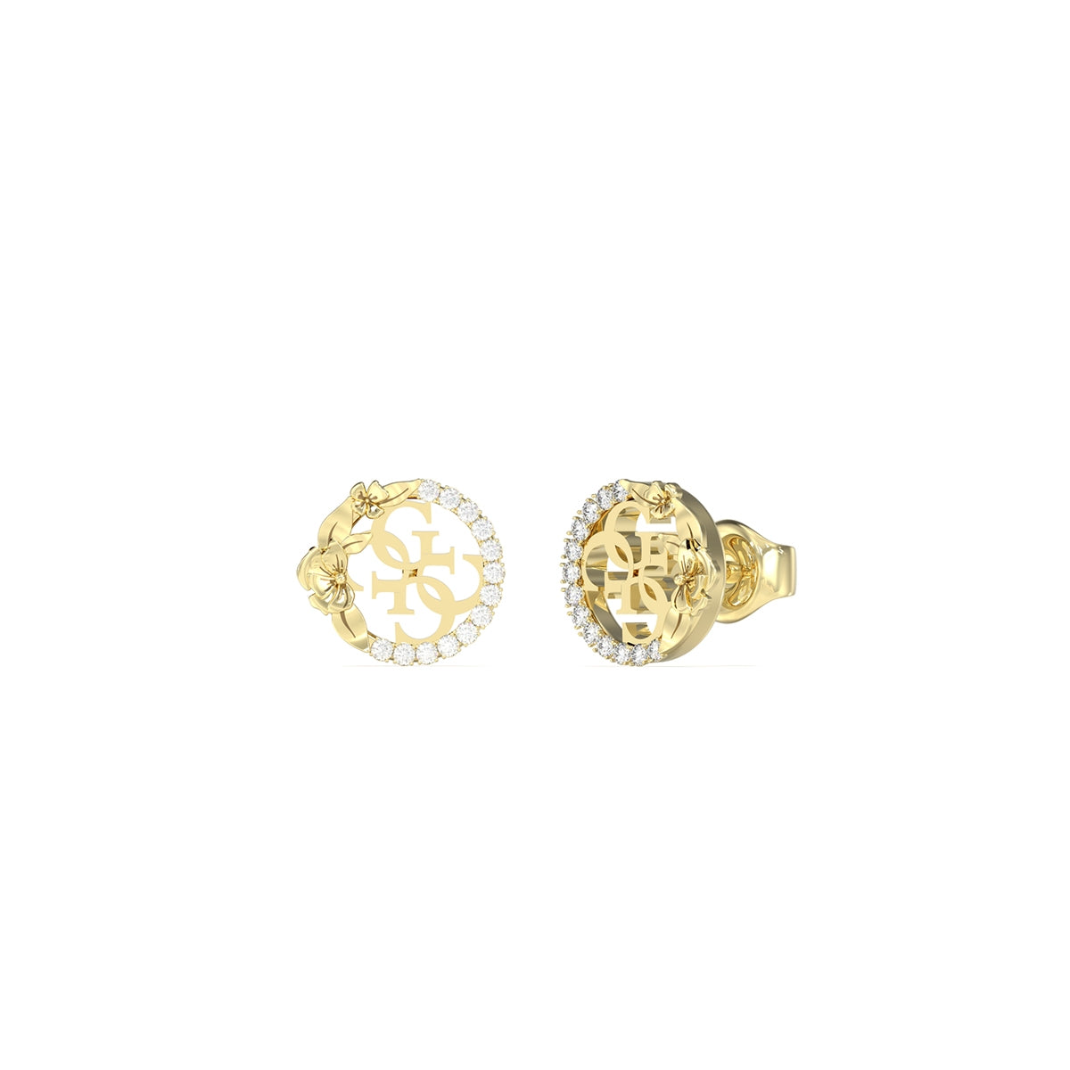 GUESS JEWELS JEWELRY Mod. JUBE05041JWYGT-U gold earrings with logo design
