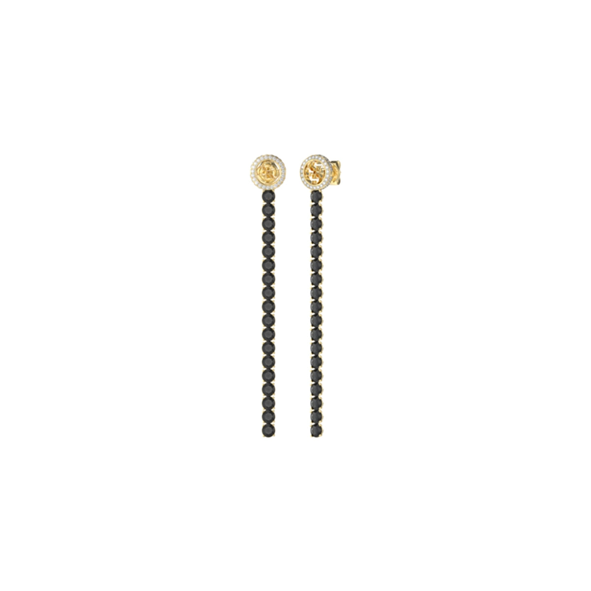 GUESS JEWELS JEWELRY Mod. JUBE05144JWYGBKT-U black and gold earrings