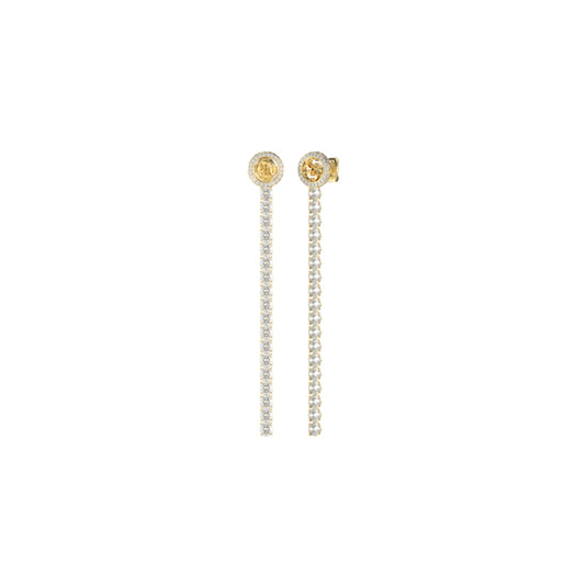 GUESS JEWELS JEWELRY Mod. JUBE05144JWYGT-U elegant gold and crystal drop earrings