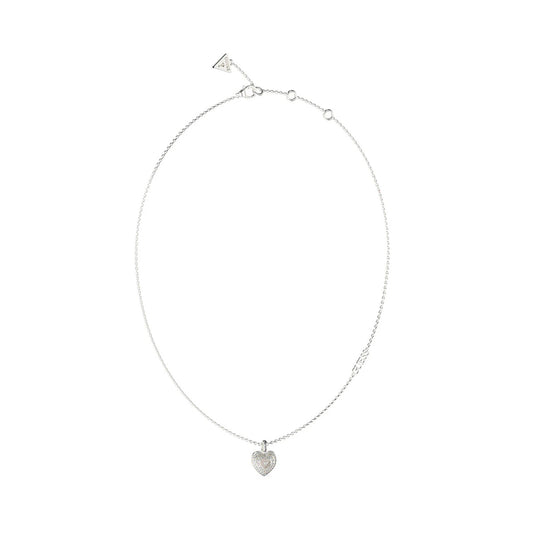 GUESS JEWELS JEWELRY Mod. JUBN04030JWRHT-U elegant silver necklace with heart pendant