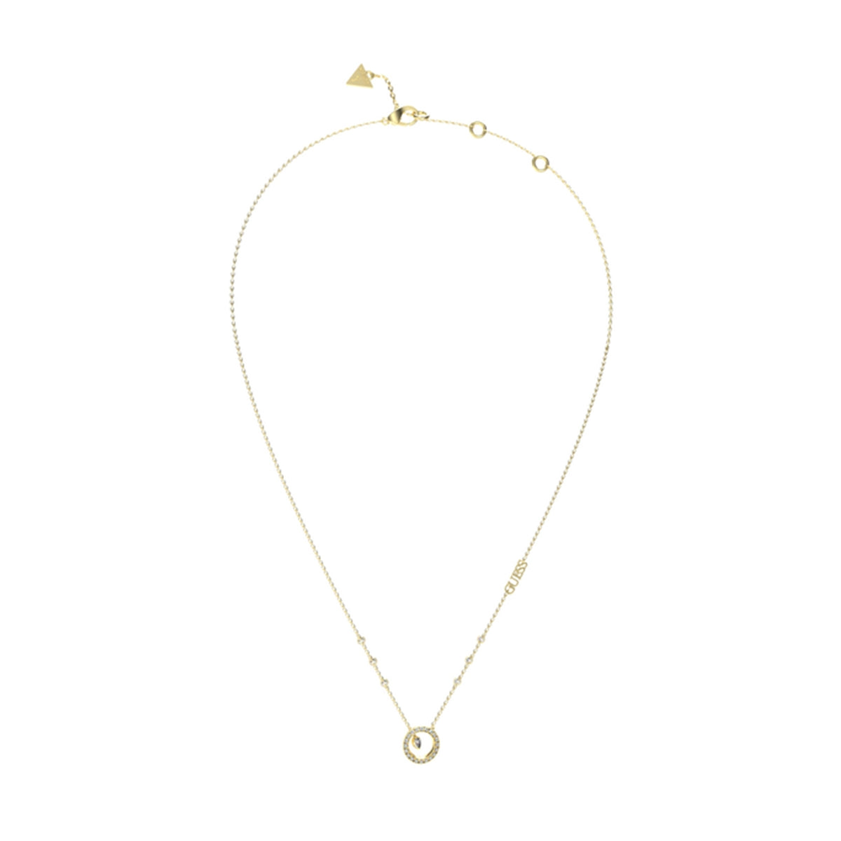Elegant necklace from GUESS JEWELS JEWELRY Mod. JUBN04657JWYGT-U featuring a delicate gold chain and charm.
