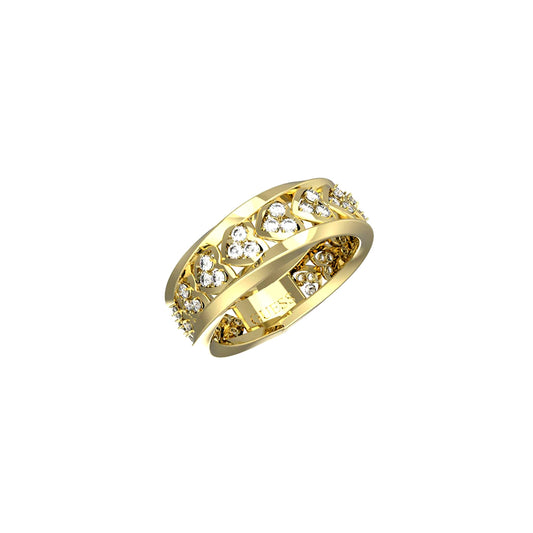 GUESS JEWELS JEWELRY Mod. JUBR04605JWYG56 gold and diamond ring