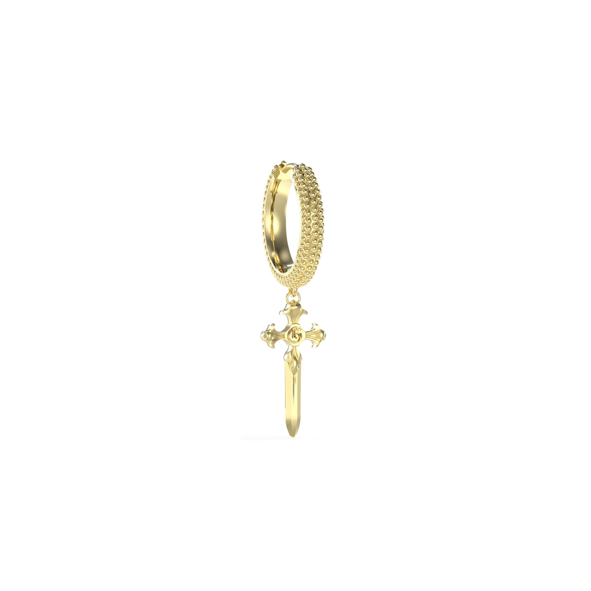 GUESS JEWELS JEWELRY Mod. JUME04025JWYGT-U gold earring with cross design