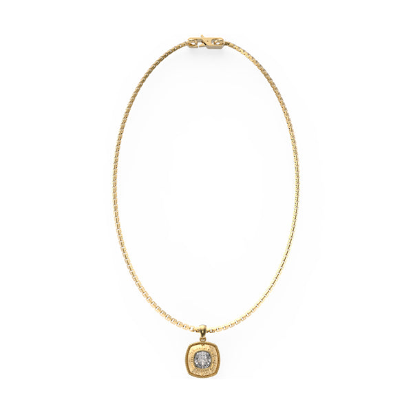 Elegant gold necklace from GUESS JEWELS JEWELRY Mod. JUMN01371JWYGT-U with a sparkling pendant.