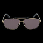 GUESS MOD. GU00054 6133A gent sunglasses with black lenses and gold frame, frontal view for stylish men's eyewear collection.