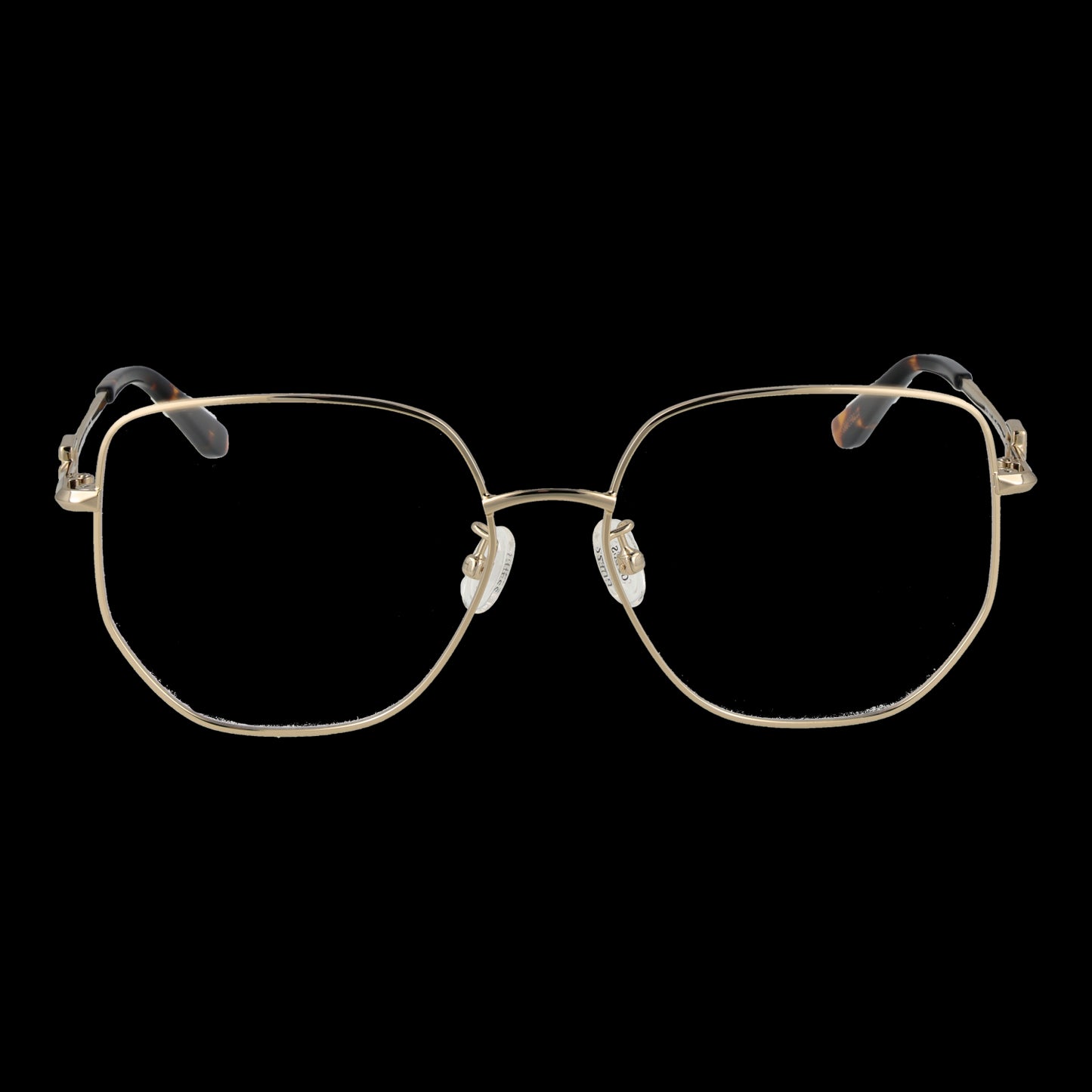 GUESS MOD. GU2989-D 55032 women's eyeglasses, elegant gold frame, perfect for fashionable ladies seeking sophistication.