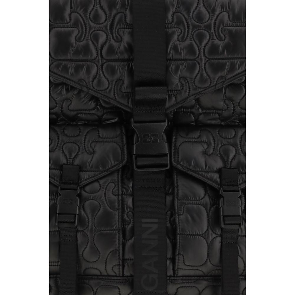 Ganni Black Polyamide Backpack 1728,72470364320,Backpacks - Bags,Bags,Black,Ganni,New with tags,Women