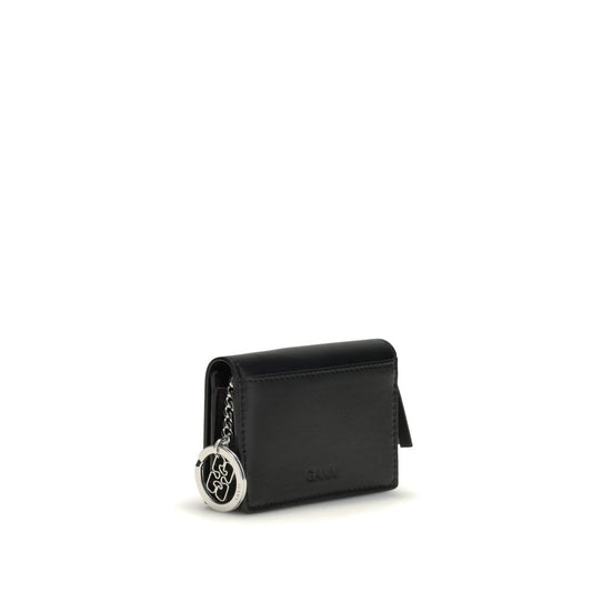 Ganni GANNI CARD HOLDER WITH FLAP BLUE DOG GAA7042099BB