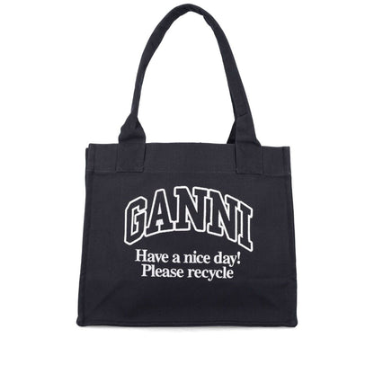 Ganni Organic cotton large tote bag Shopper