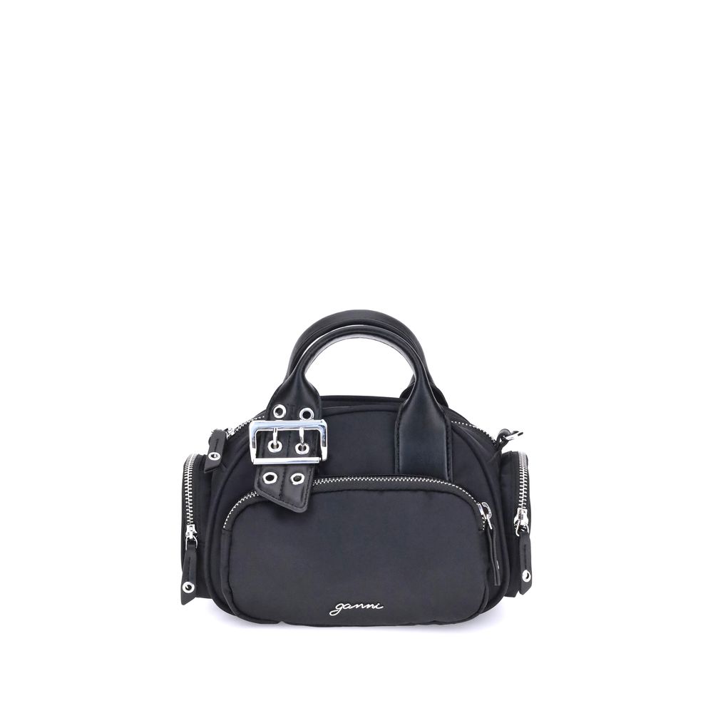 Front view with bag zipped and handles upright.