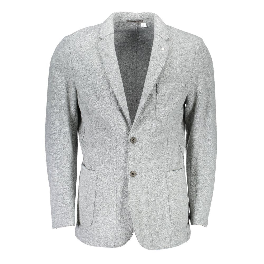Gant Gray Polyester And Wool Blazer1728,67400106144,Blazers - Suits & Blazers - Clothing,Clothing,Gant,Gray,IT48 | M,Men,New with tags,Suits & Blazers - Clothing