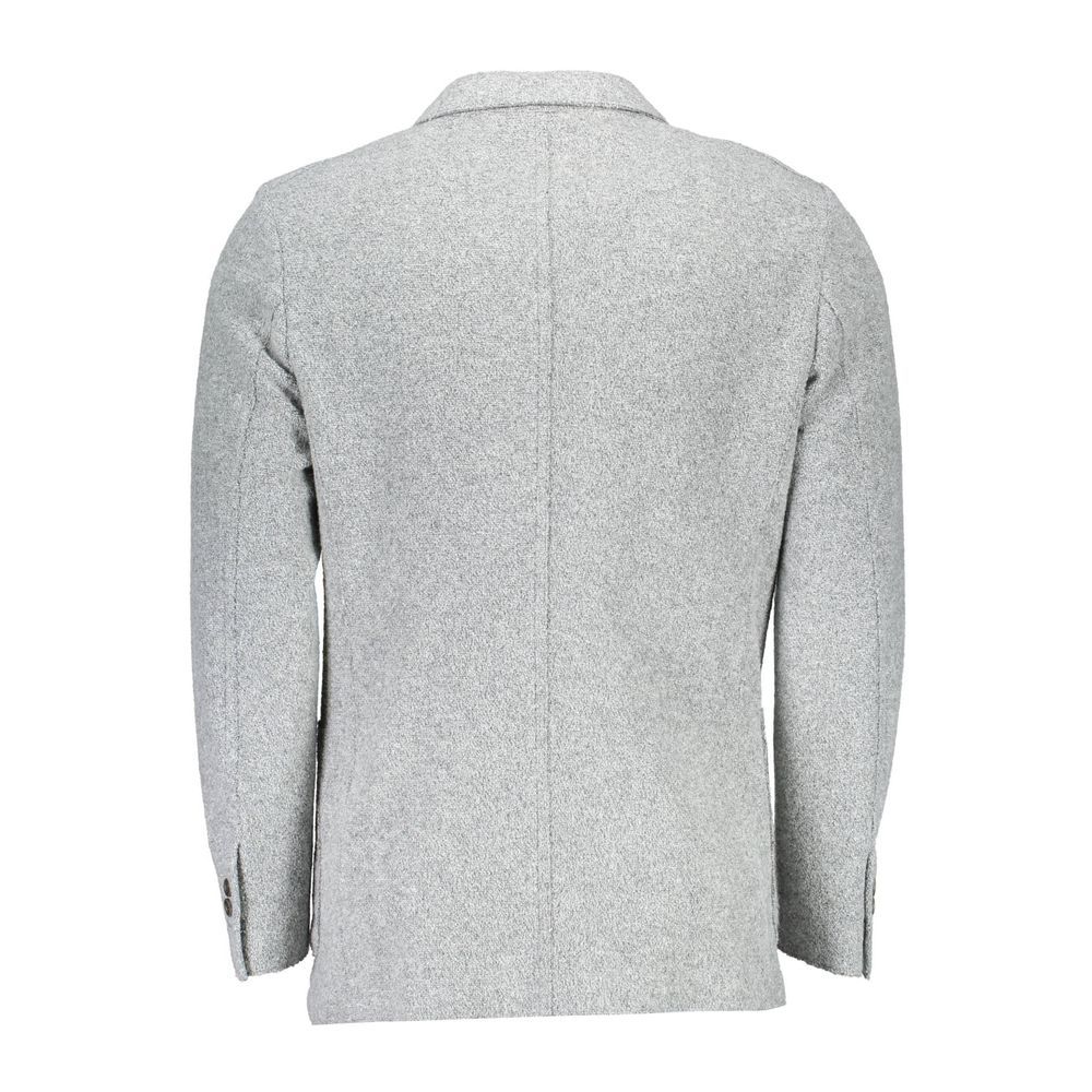 Gant Gray Polyester And Wool Blazer1728,67400106144,Blazers - Suits & Blazers - Clothing,Clothing,Gant,Gray,IT48 | M,Men,New with tags,Suits & Blazers - Clothing