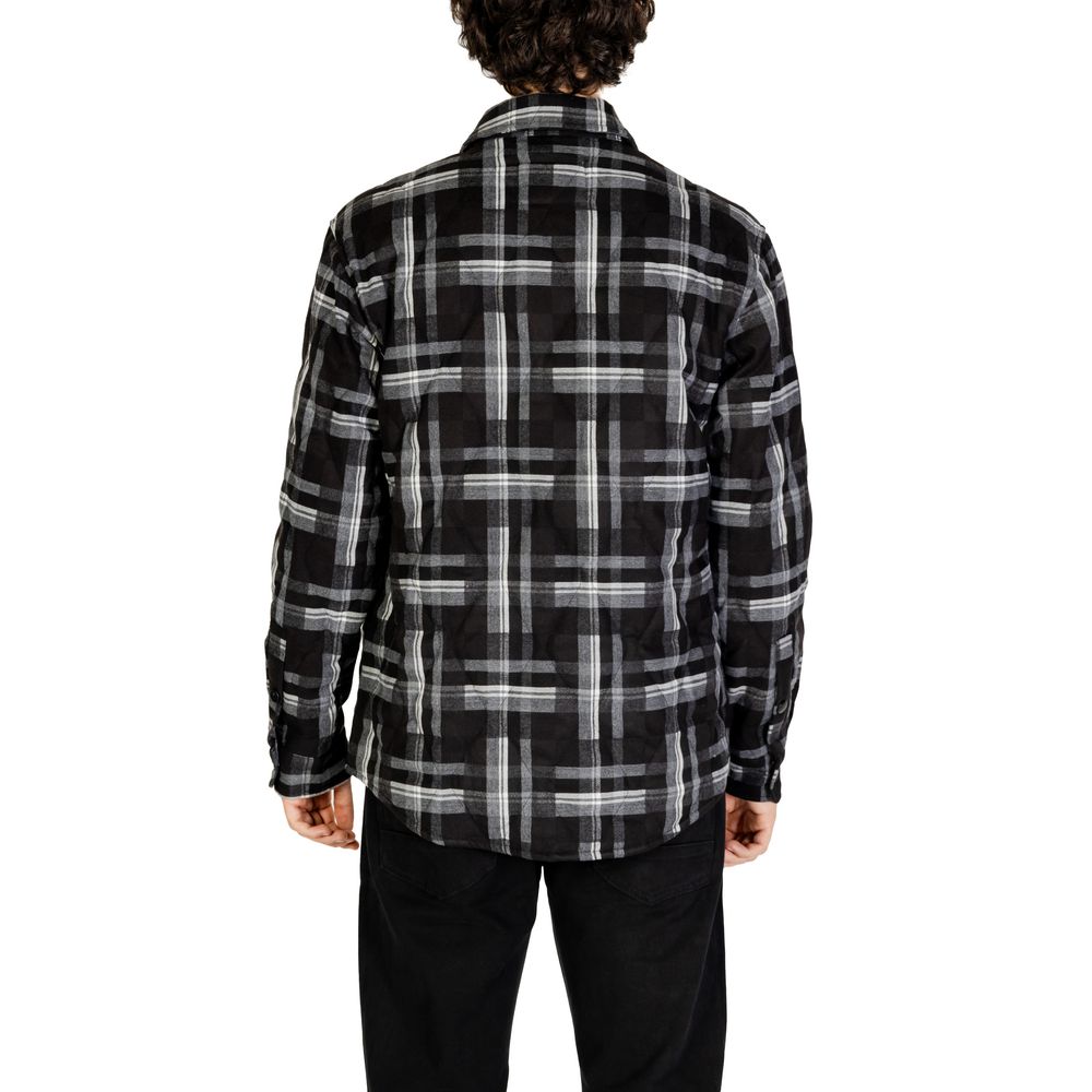Back view of Gianni Lupo Black Polyester Jackets & Coat for men, Fall/Winter collection.