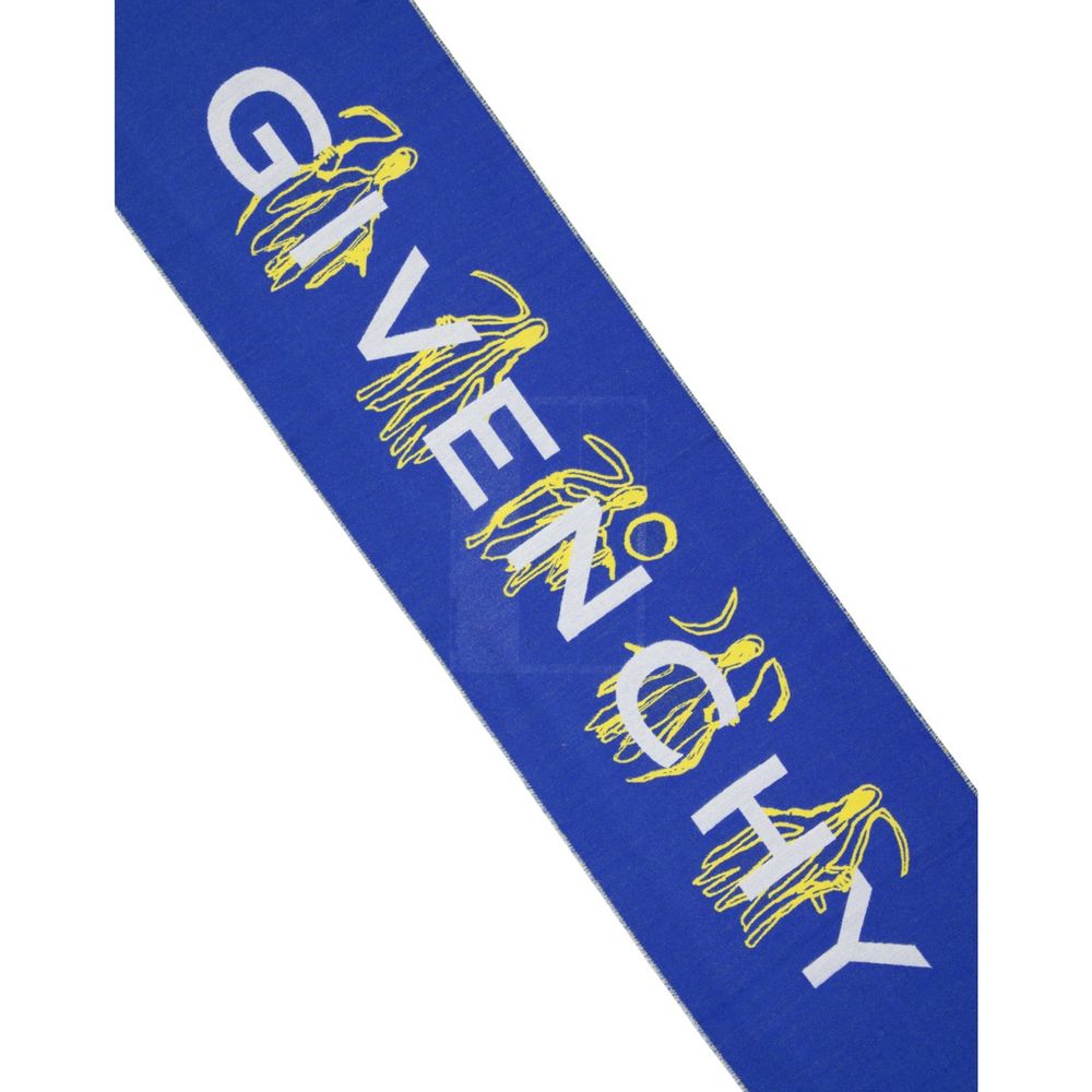 Givenchy Blue Silk Scarf 1728,75611013280,Accessories,Blue,Givenchy,Men,New with tags,Scarves - Accessories,Scarves - Scarves - Accessories