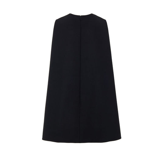 Gucci Black Wool Dress back view featuring hidden zip and 60s-inspired design