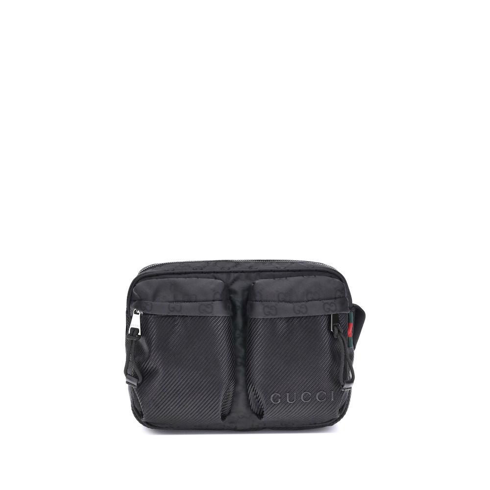 Front view with bag zipped and handles upright.