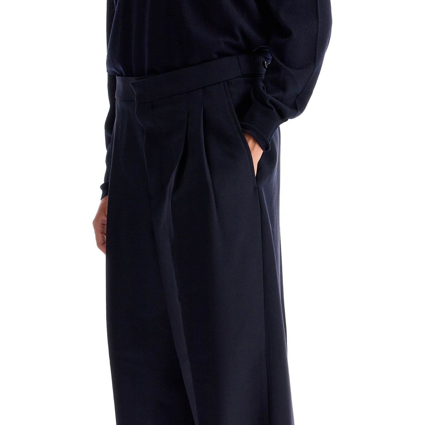 Ami Alexandre Matiussi large fit wool gabardine trousers Trousers Ami Alexandre Matiussi