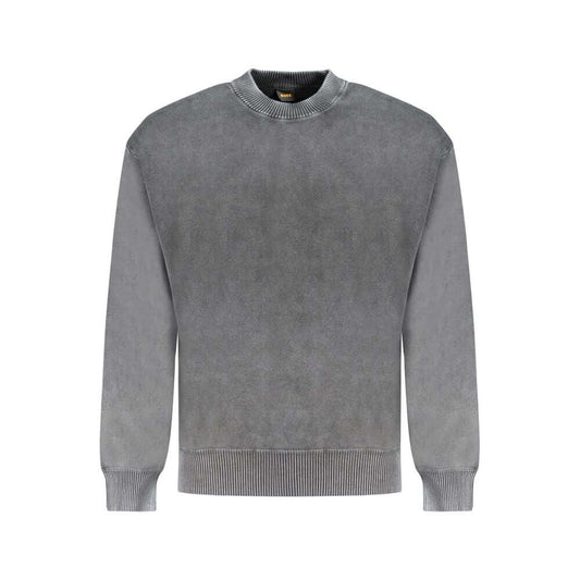 Hugo Boss Black Cotton Sweater with long sleeves, crew neck, and logo, made from regenerative cotton for stylish comfort.