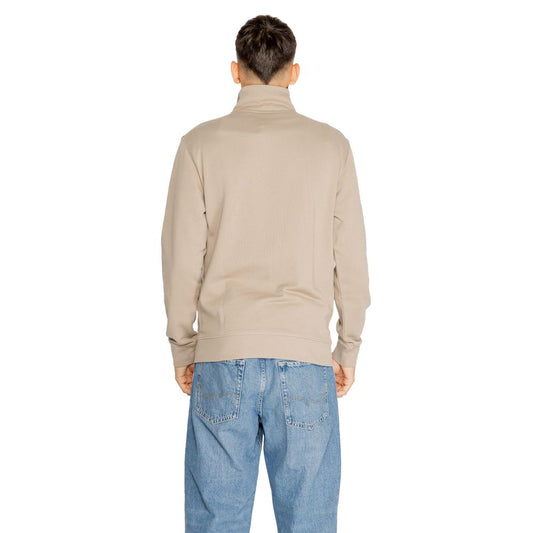 Back view of Hugo Boss Brown Cotton Sweatshirt for men, part of the Fall/Winter collection, made from 100% cotton.