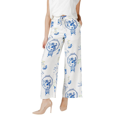 ICHI White Viscose Pant