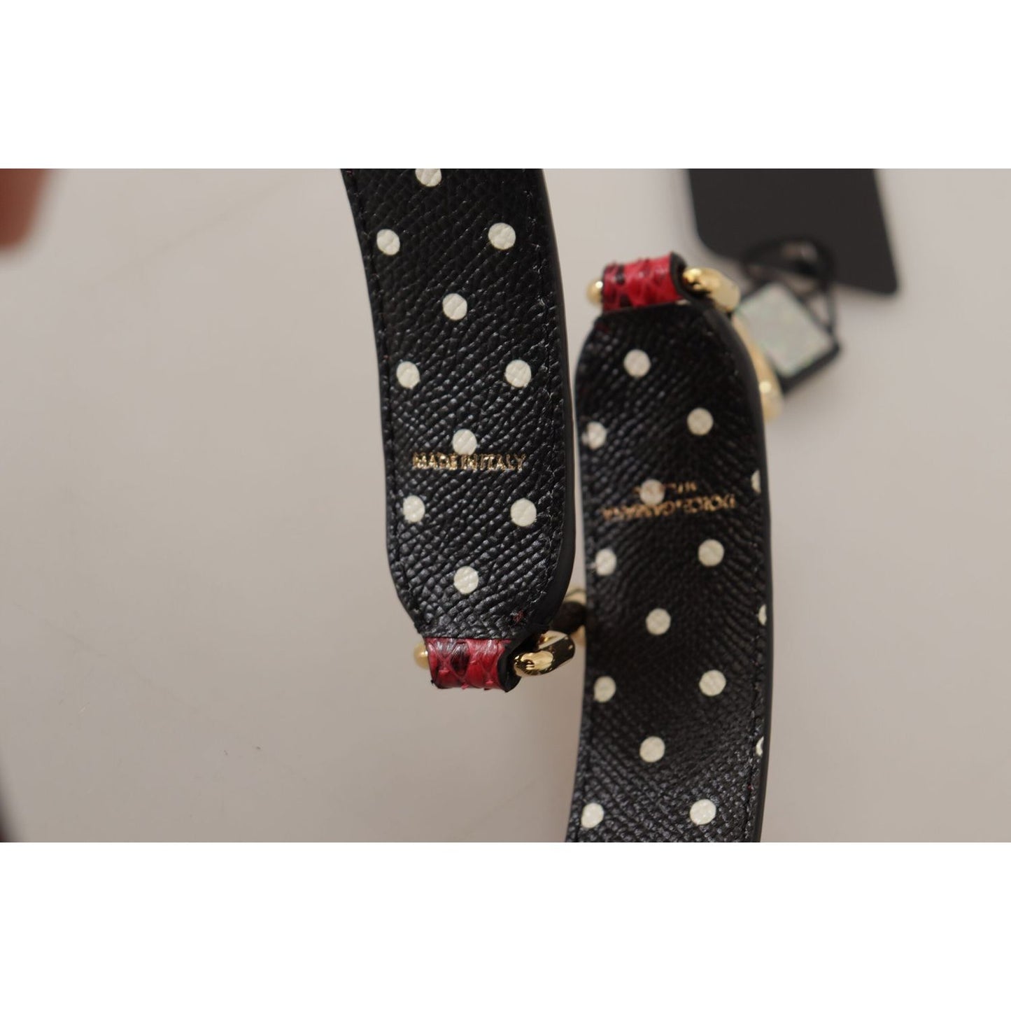 Dolce & Gabbana | Elegant Red Python Leather Shoulder Strap| McRichard Designer Brands   