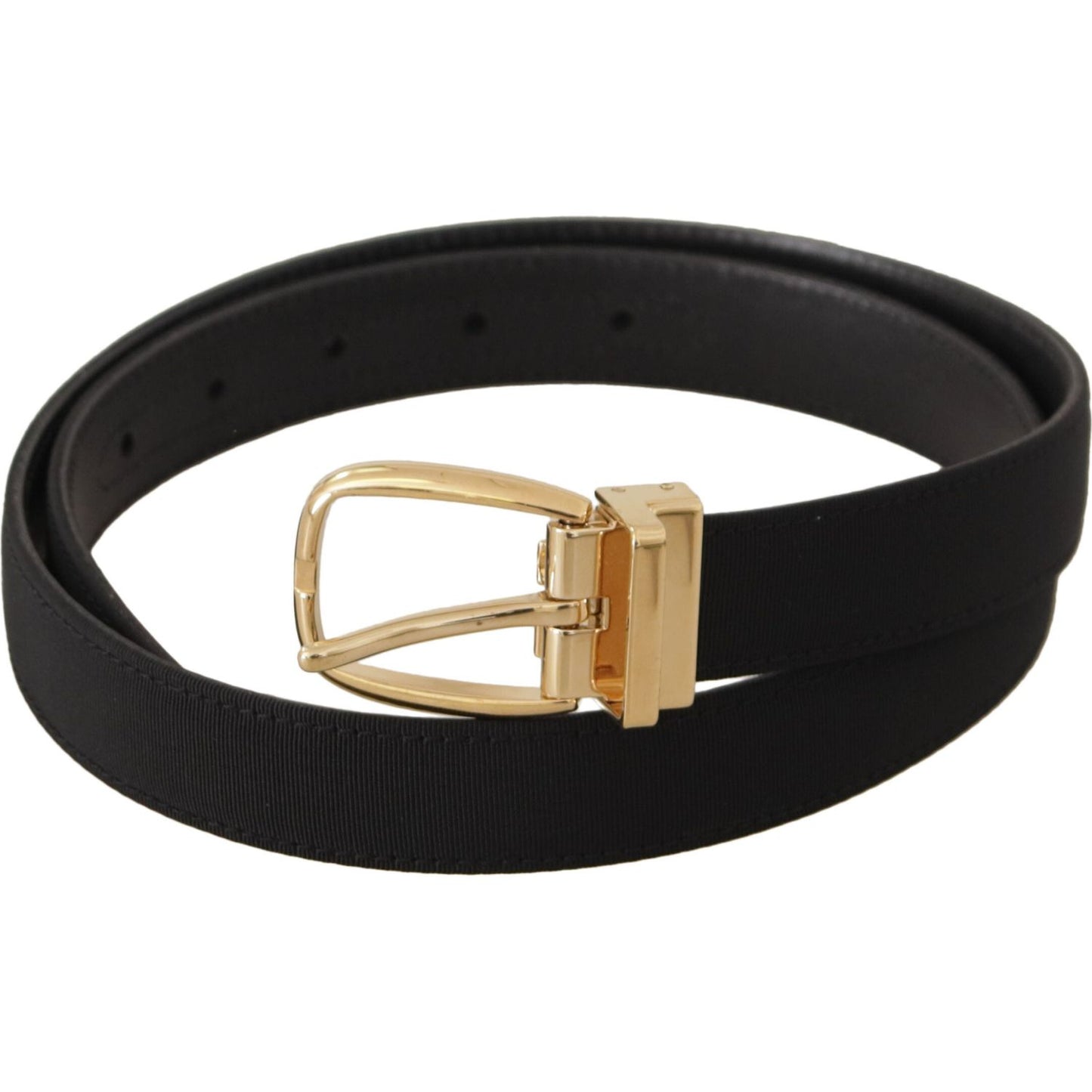 Elegant Black Leather Belt Dolce & Gabbana