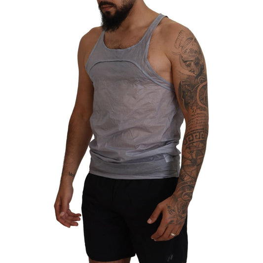 Dsquared² Light Gray Cotton Sleeveless Tank Men Top T-shirt light-gray-cotton-sleeveless-tank-men-top-t-shirt