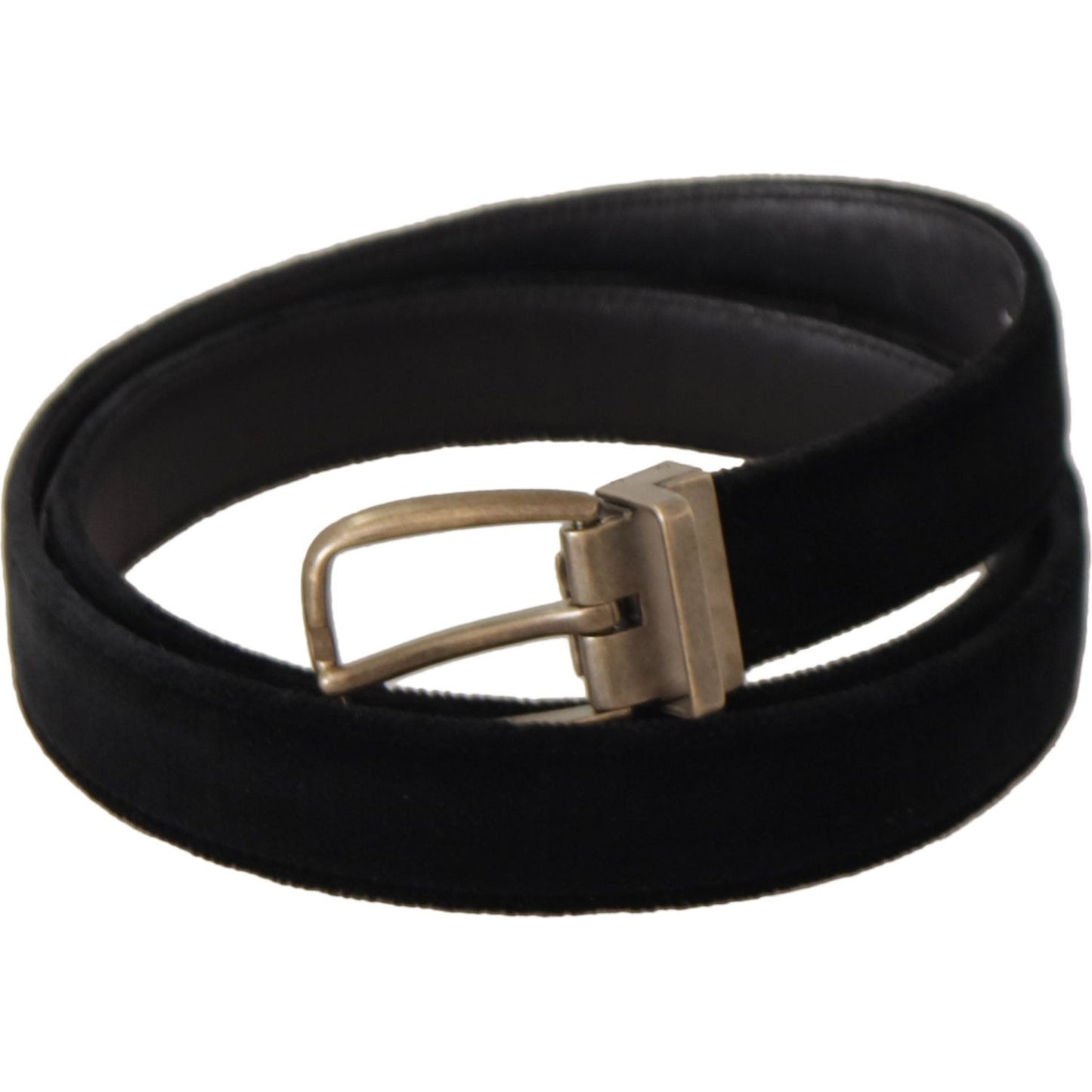 Elegant Black Leather Designer Belt Dolce & Gabbana