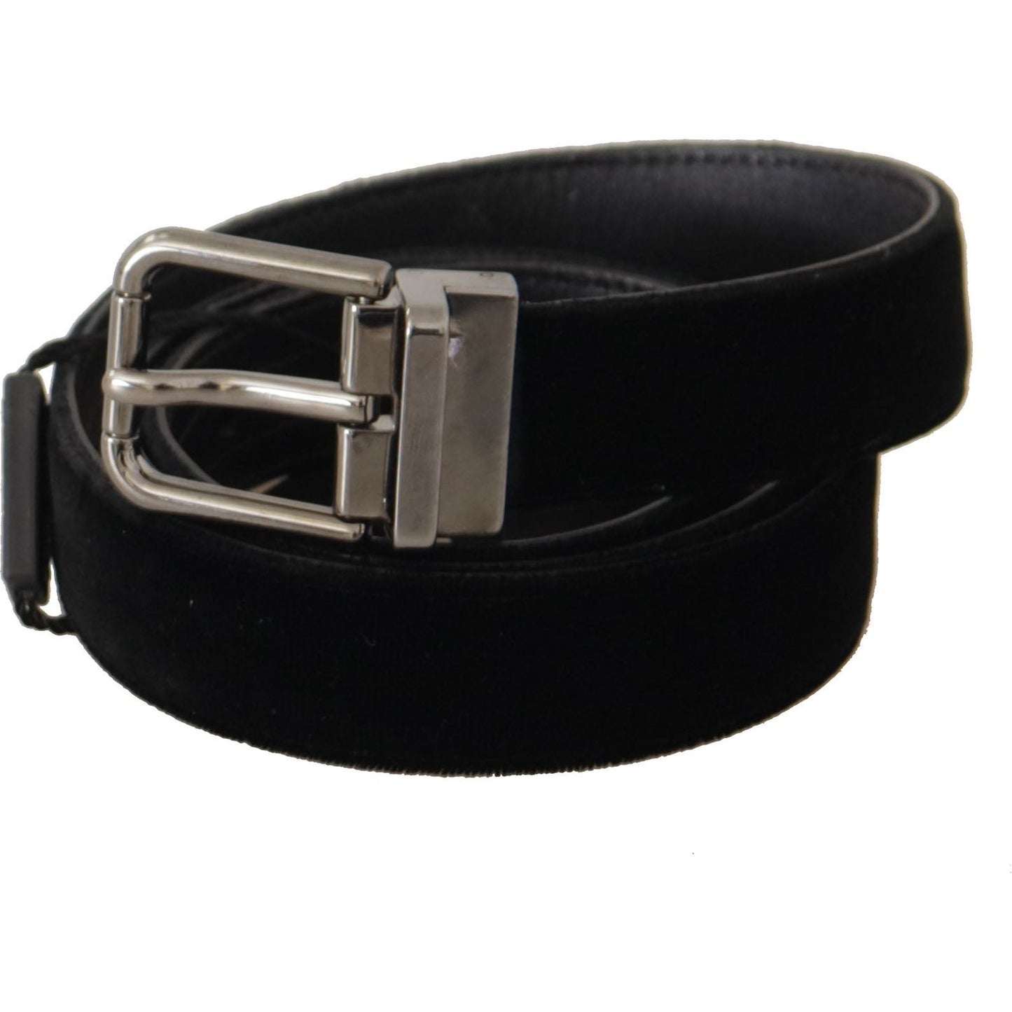 Elegant Black Cotton-Leather D&G Belt Dolce & Gabbana